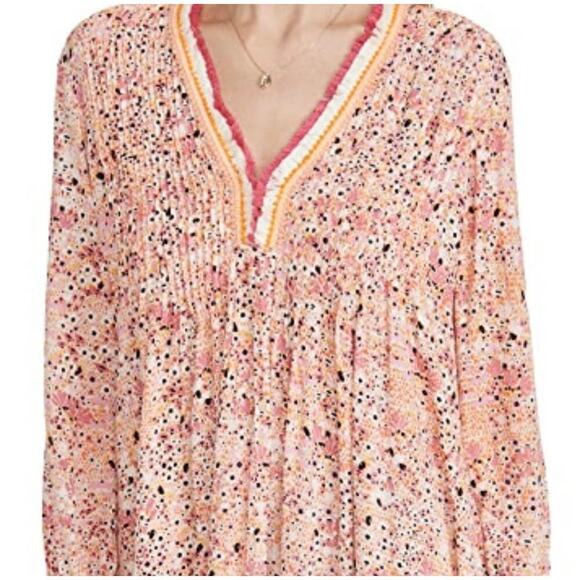 POUPETTE ST. BARTH Ola Long Sleeve Mini Dress Orange Malva xs - Picture 4 of 11